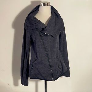Champion cross zip cowl neck gray jacket medium